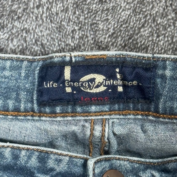 Y2K L.E.I. by Lee Bootcut Jeans Womens 18 1/2 Light Wash Raw Hem Flare Denim - Picture 3 of 11